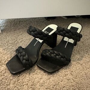 Dolce Vita Black Braided Women's Heels